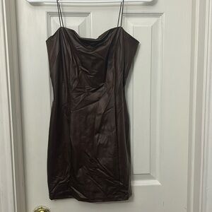 Brown mini Charlotte Russe dress
